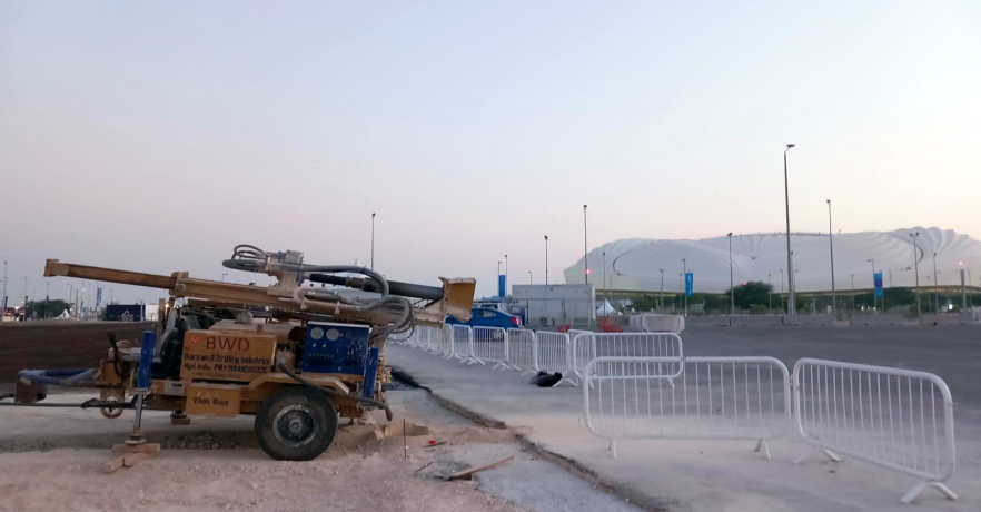 Deep Water Well Borehole Excavation Site Development